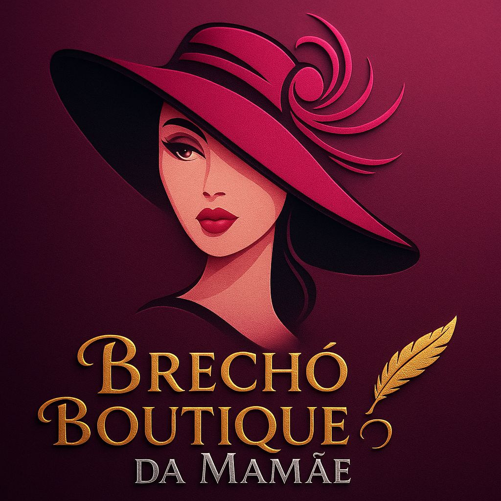 Logotipo redondo Brechó Boutique da Mamãe